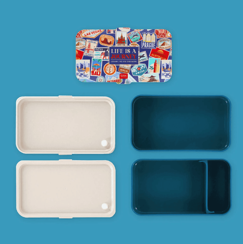 Legami - Contenitore Porta Pranzo 1200 ml - Travel Stickers - Lunch Box (VLBD0005)