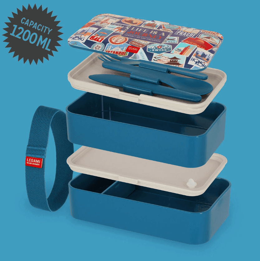 Legami - Contenitore Porta Pranzo 1200 ml - Travel Stickers - Lunch Box (VLBD0005) - 3