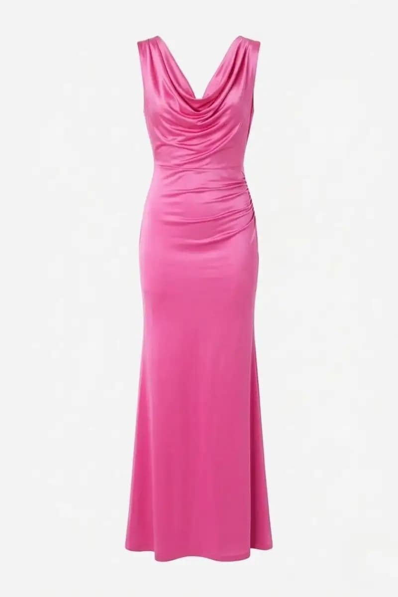 Abito scollo V sul retro | NUALY Glamour - 3