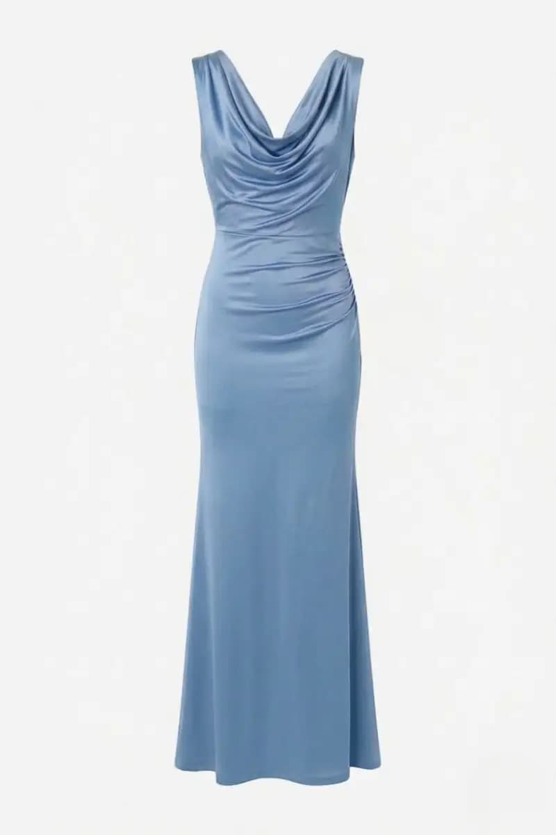 Abito scollo V sul retro | NUALY Glamour - 4