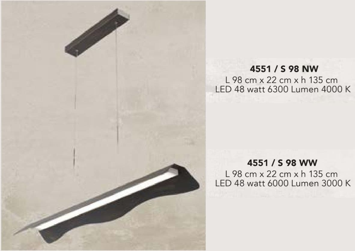 Lampadario rustico LAM 4551 S98 LED metallo sospensione - 4