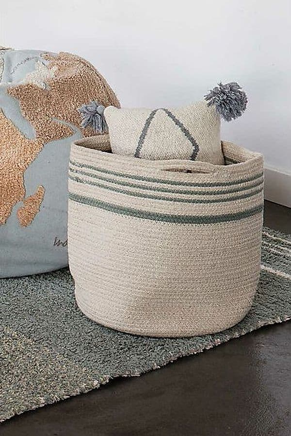 Cesto Portaoggetti Twin Vintage Blue - Diametro 30x30 Lorena Canals - 2