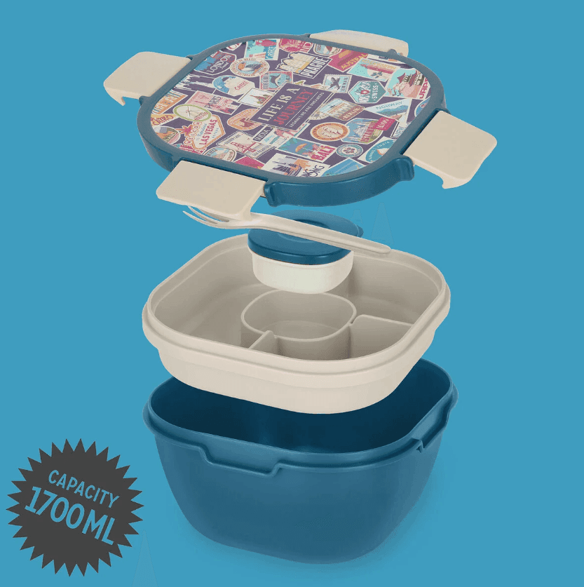 Legami - Contenitore Porta Pranzo 1700 ml - Travel Stickers - Lunch Box (VLBS0005) - 6