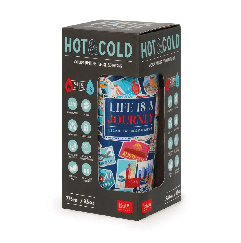 Legami - Bicchiere Termico 275 ml - Travel Stickers - Hot & Cold (VNTUM0006) - 2