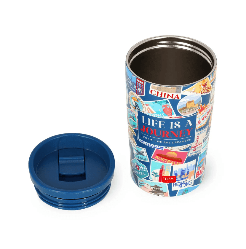 Legami - Bicchiere Termico 275 ml - Travel Stickers - Hot & Cold (VNTUM0006) - 4