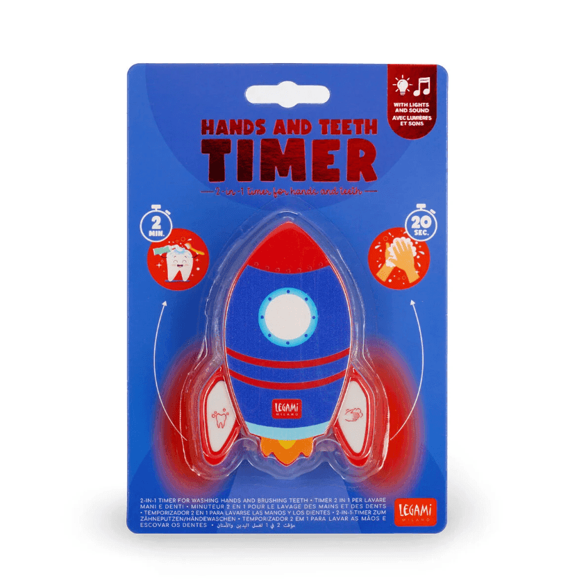 legami - Timer 2 in 1 per Lavare Mani e Denti - Space - Hands and Teeth Timer (VKTIM0002) - 2