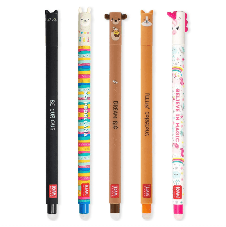 Legami - Set 5 Penne gel cancellabili + Astuccio WonderWow Monster - 3