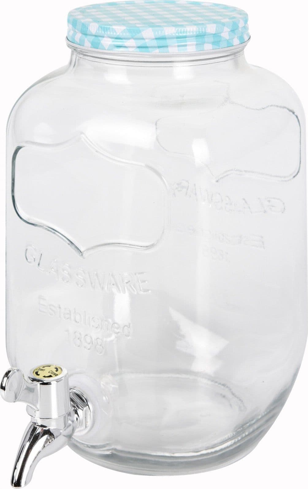 Caraffa in vetro dispenser porta bevande barattolo con rubinetto 4 lt - 3
