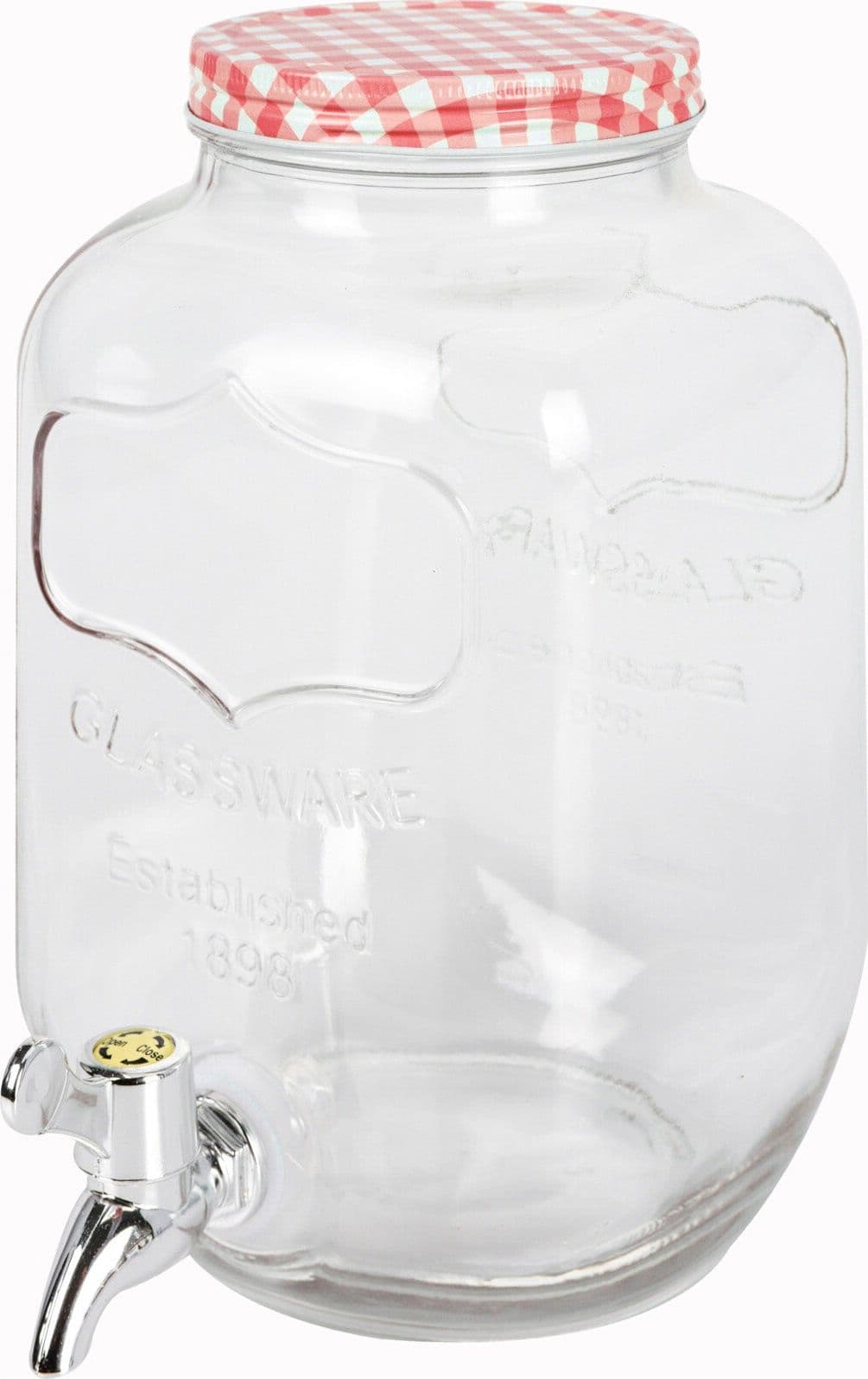Caraffa in vetro dispenser porta bevande barattolo con rubinetto 4 lt - 4