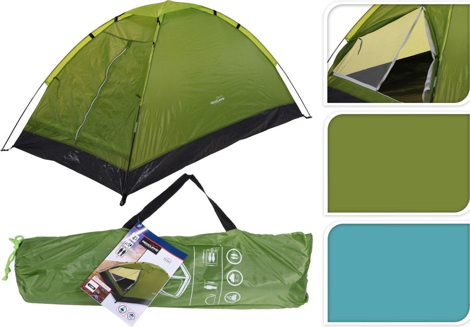 Tenda da campeggio per escursioni 2 posti impermeabile con zanzariera - 3