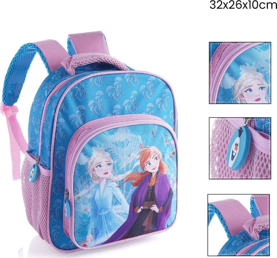 ZAINO ZAINETTO ASILO FROZEN CON TASCA DELUXE 30 CM PER SCUOLA VIAGGI BAMBINA 757319 - 2