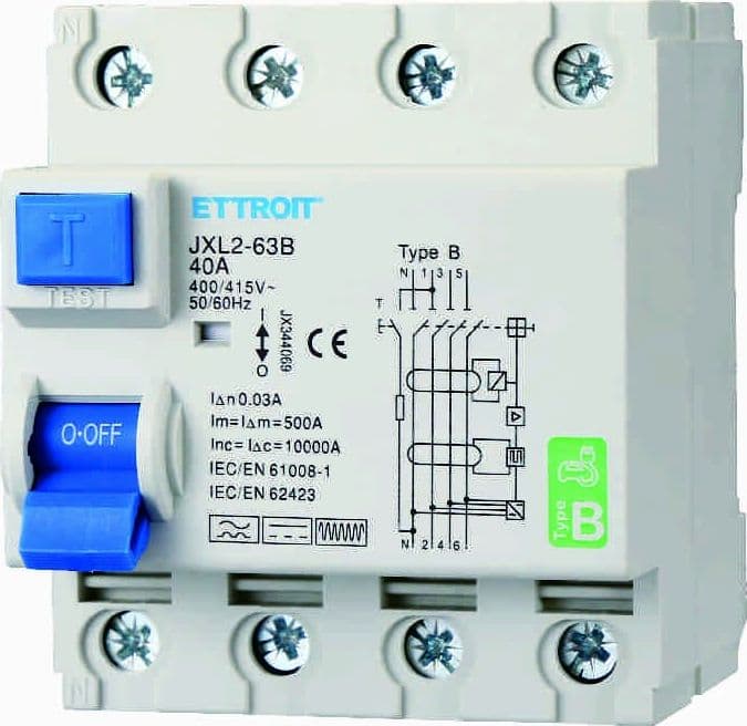 Magn. diff. Puro 4P 40A 30mA C.B 6KA  380V
