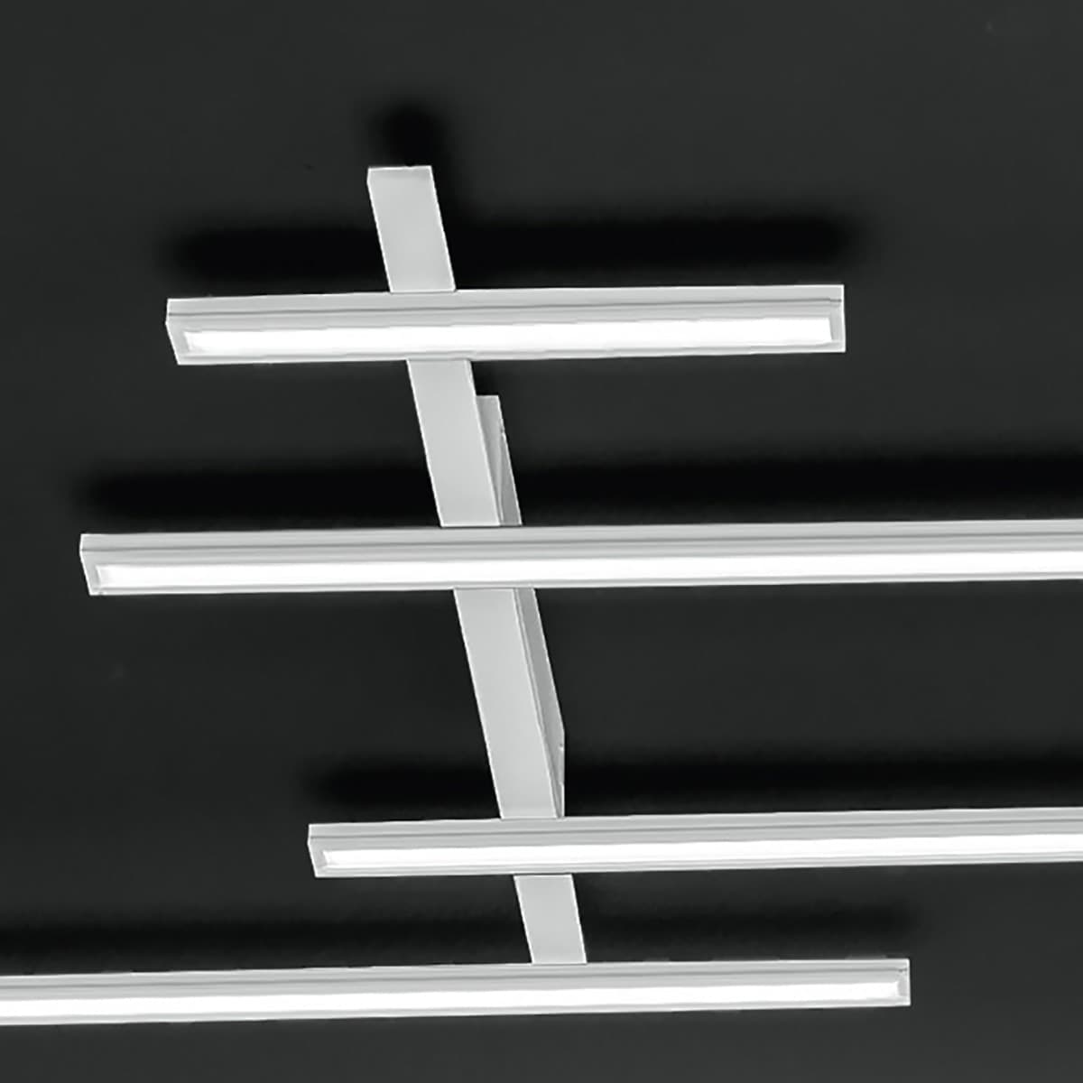 Plafoniera Giarnieri REVIEW PL 70.2W 8424LM 3000°K dimmerabile alluminio lampada parete soffitto luce diretta - 3