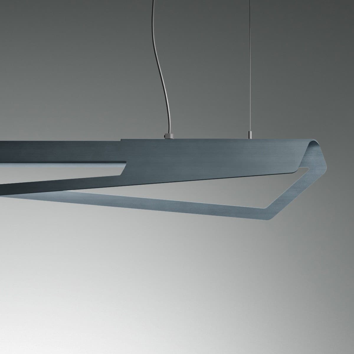 Sospensione Giarnieri TILT S 52W 5200LM 3000°K dimmerabile alluminio bianco piombo oro lampadario biemissione - 4
