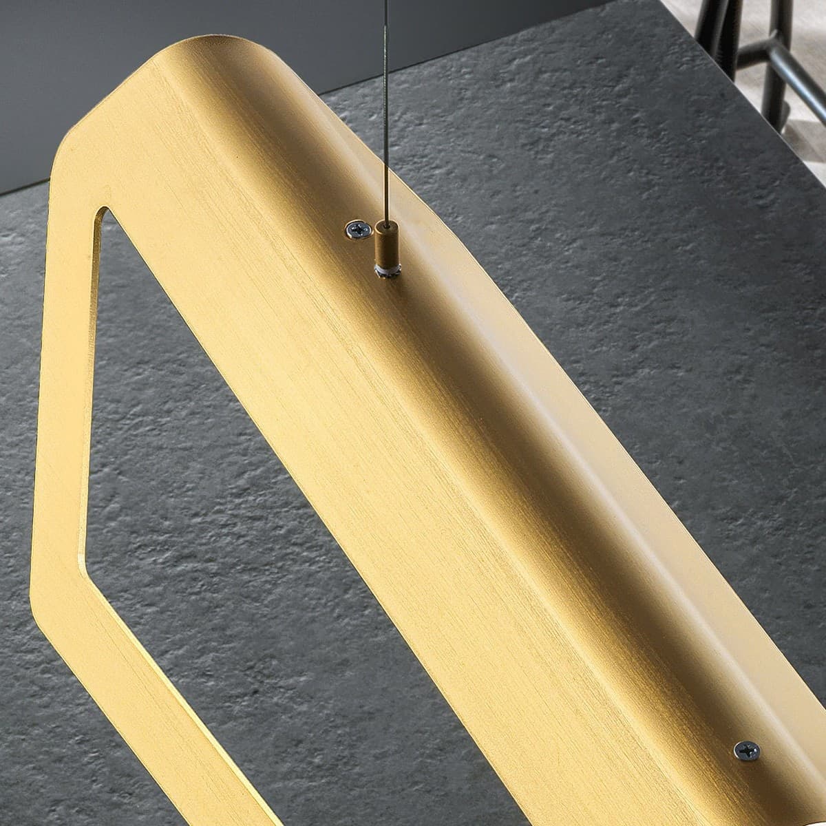Sospensione Giarnieri TILT S 52W 5200LM 3000°K dimmerabile alluminio bianco piombo oro lampadario biemissione - 9