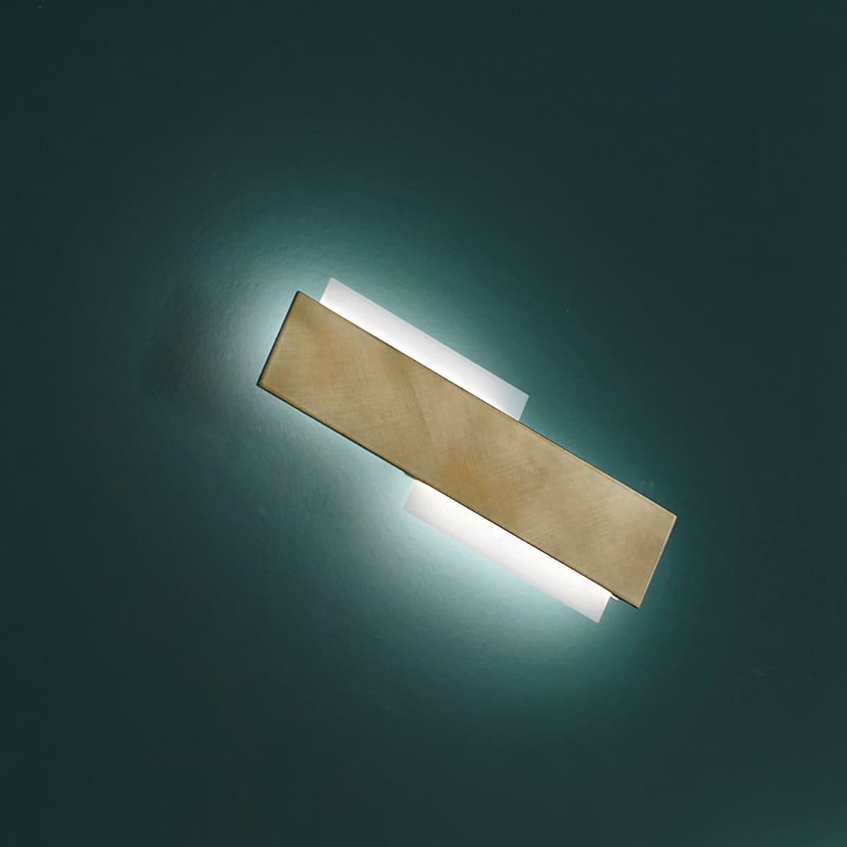 Applique GN-MIKADO AS 30W 3000LM 3000°K 45CM dimmerabile alluminio anticato lampada parete rettangolare biemissione moderna - 2