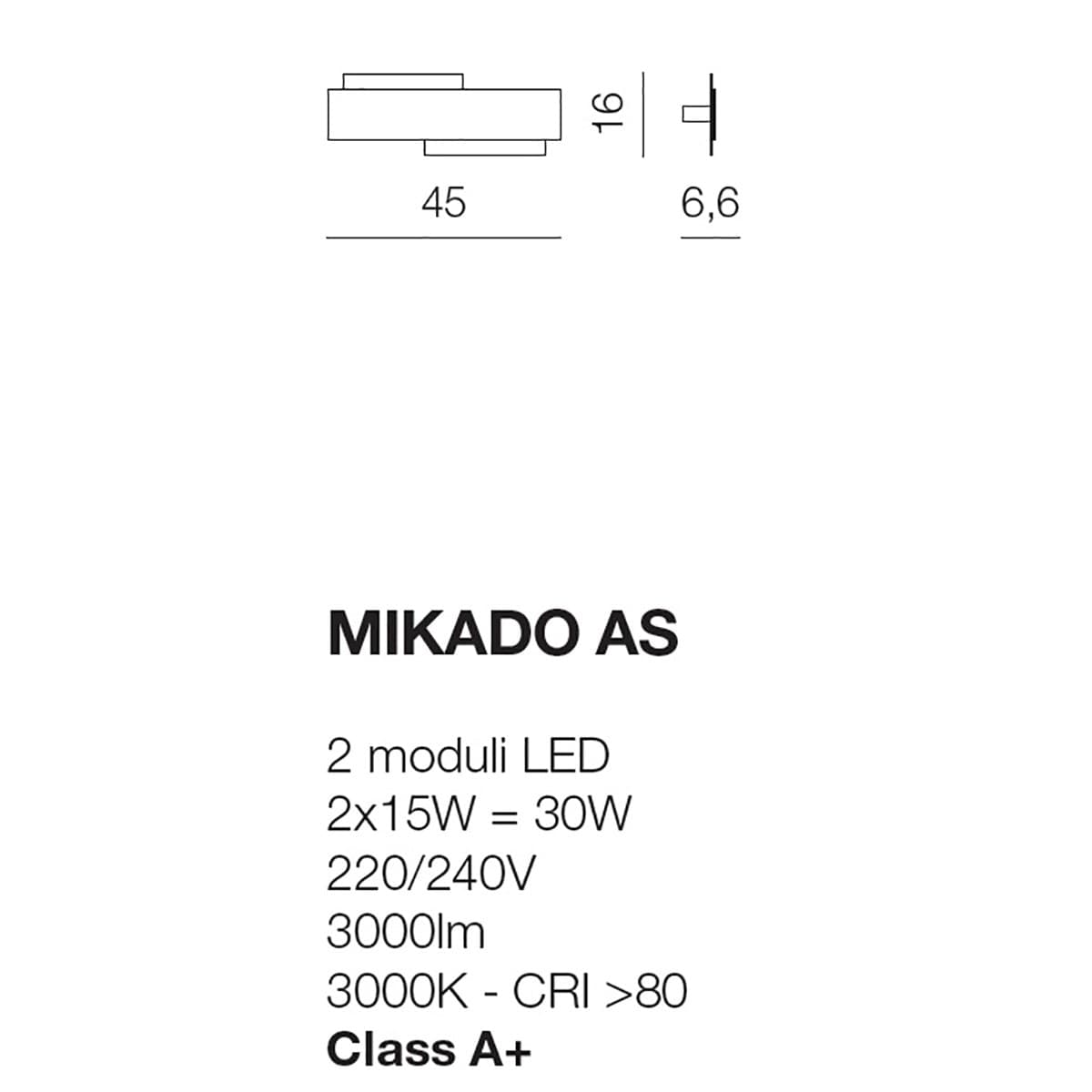 Applique GN-MIKADO AS 30W 3000LM 3000°K 45CM dimmerabile alluminio anticato lampada parete rettangolare biemissione moderna - 7