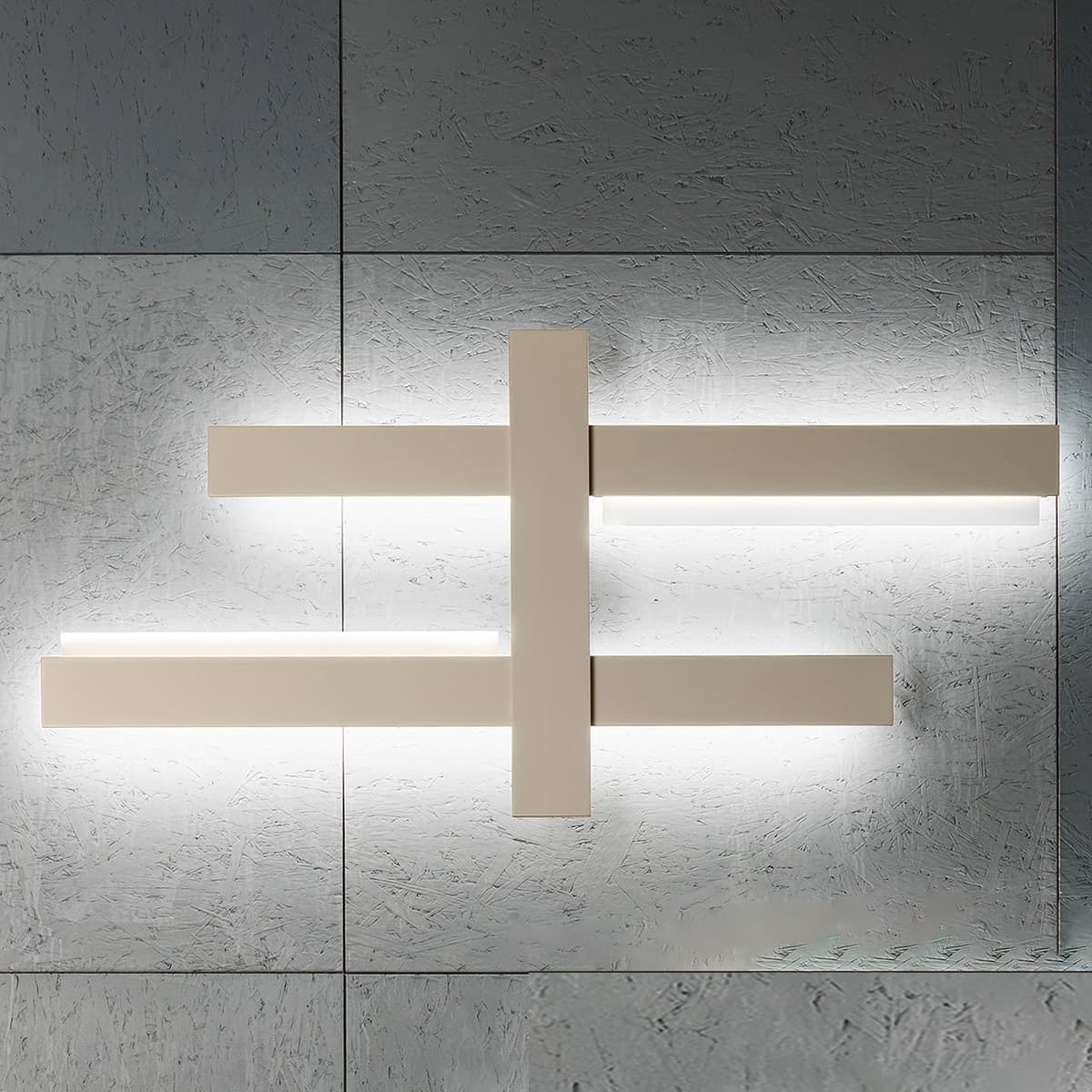 Plafoniera GN-MIKADO PL 120W 12000LM 3000°K 116CM dimmerabile alluminio anticato lampada parete soffitto biemissione moderna - 2