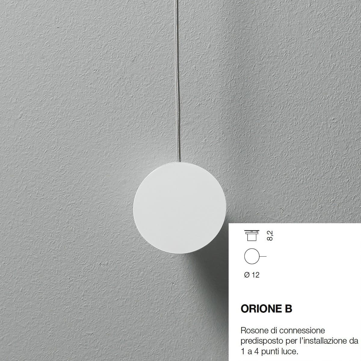 Composizione GN-ORIONE 1 18W LED 1800LM 3000°K tesata parete decentramento luce illuminazione indiretta dimmerabile interno - 5