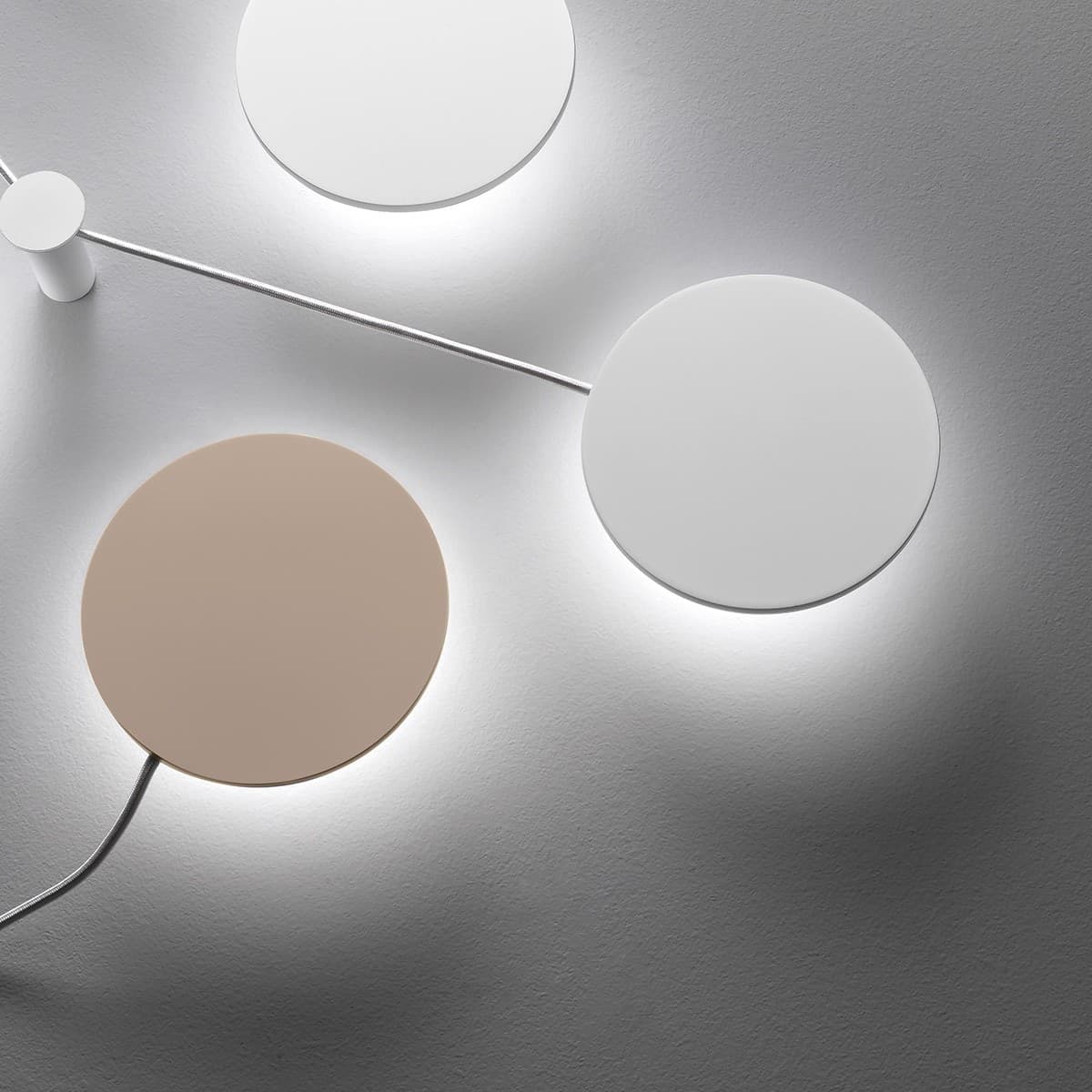 Composizione GN-ORIONE 1 18W LED 1800LM 3000°K tesata parete decentramento luce illuminazione indiretta dimmerabile interno - 7