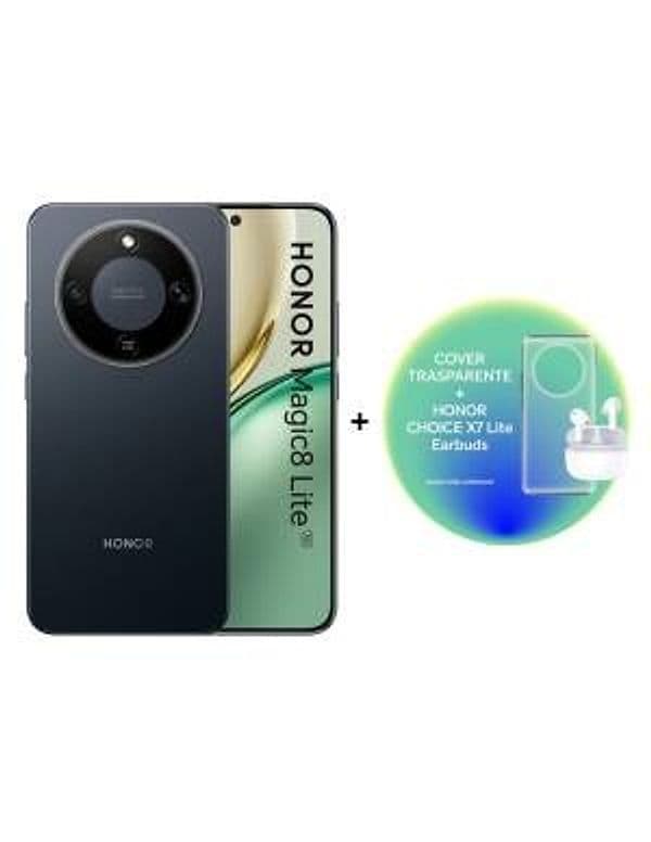 Honor Magic 8 Lite 8+512GB 6.79" 5G Black + Charger + Tpu Case ITA