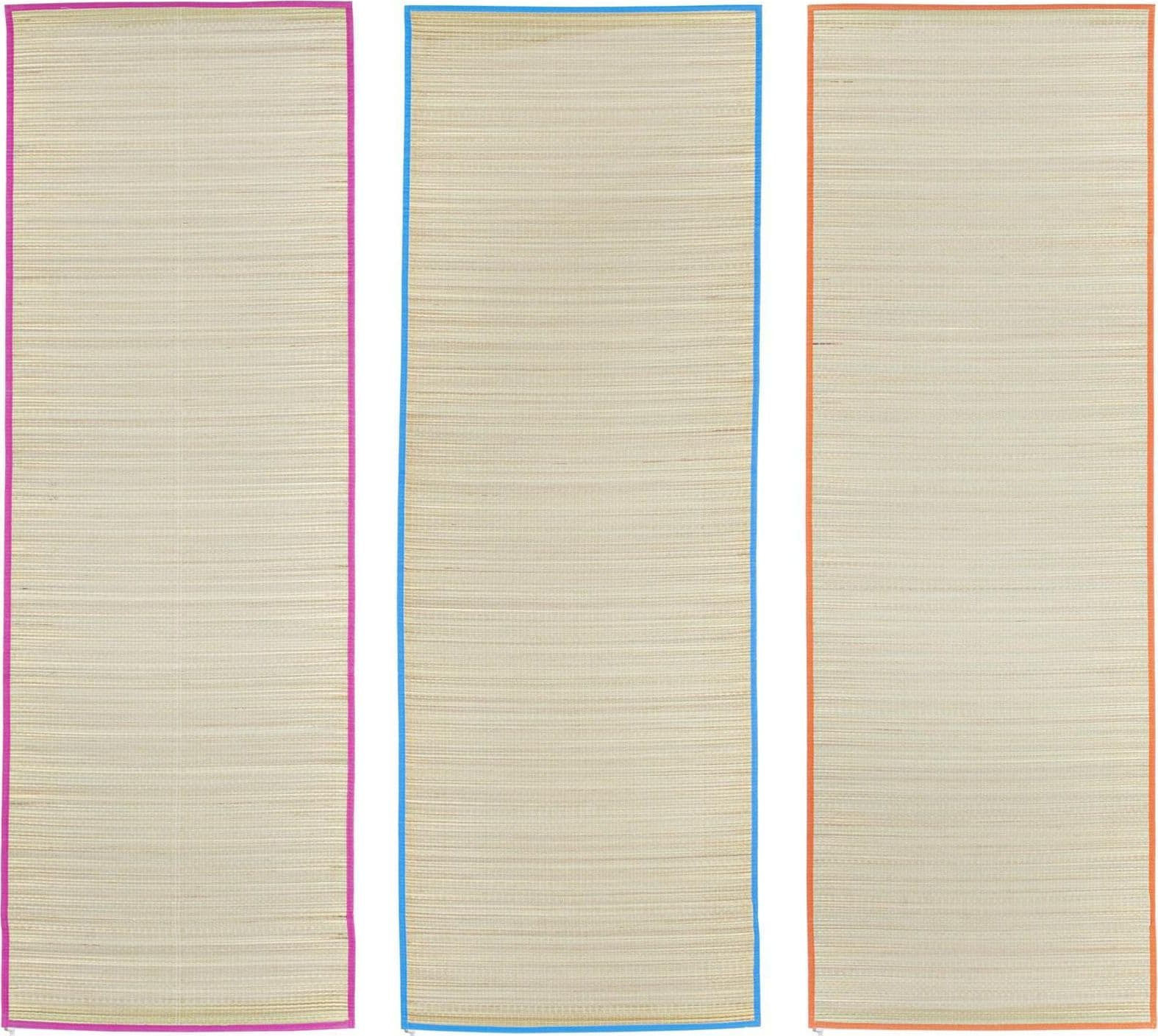 Stuoia da spiaggia e campeggio in paglia richiudibile con zip 180 x 60 cm - 5