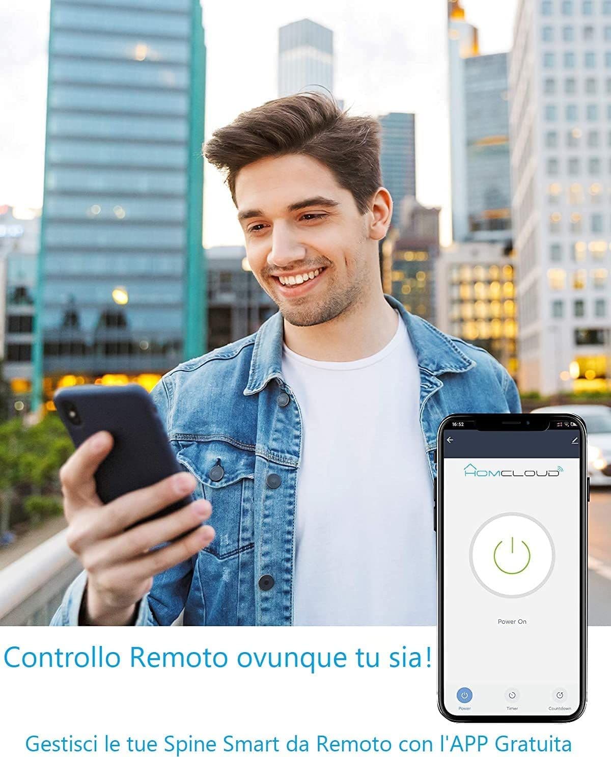Multipresa smart socket presa intelligente con connettività wi-fi e timer - 5