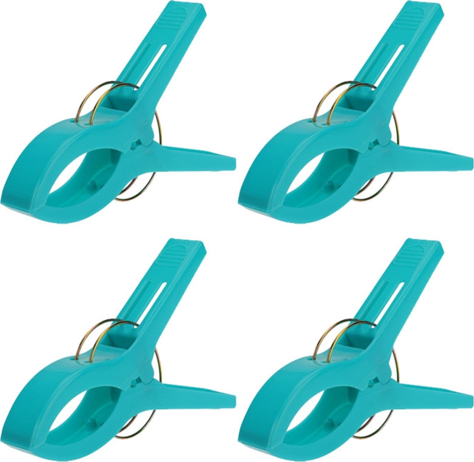 Set 4 mollette antivento in plastica per fissaggio telo mare - 5