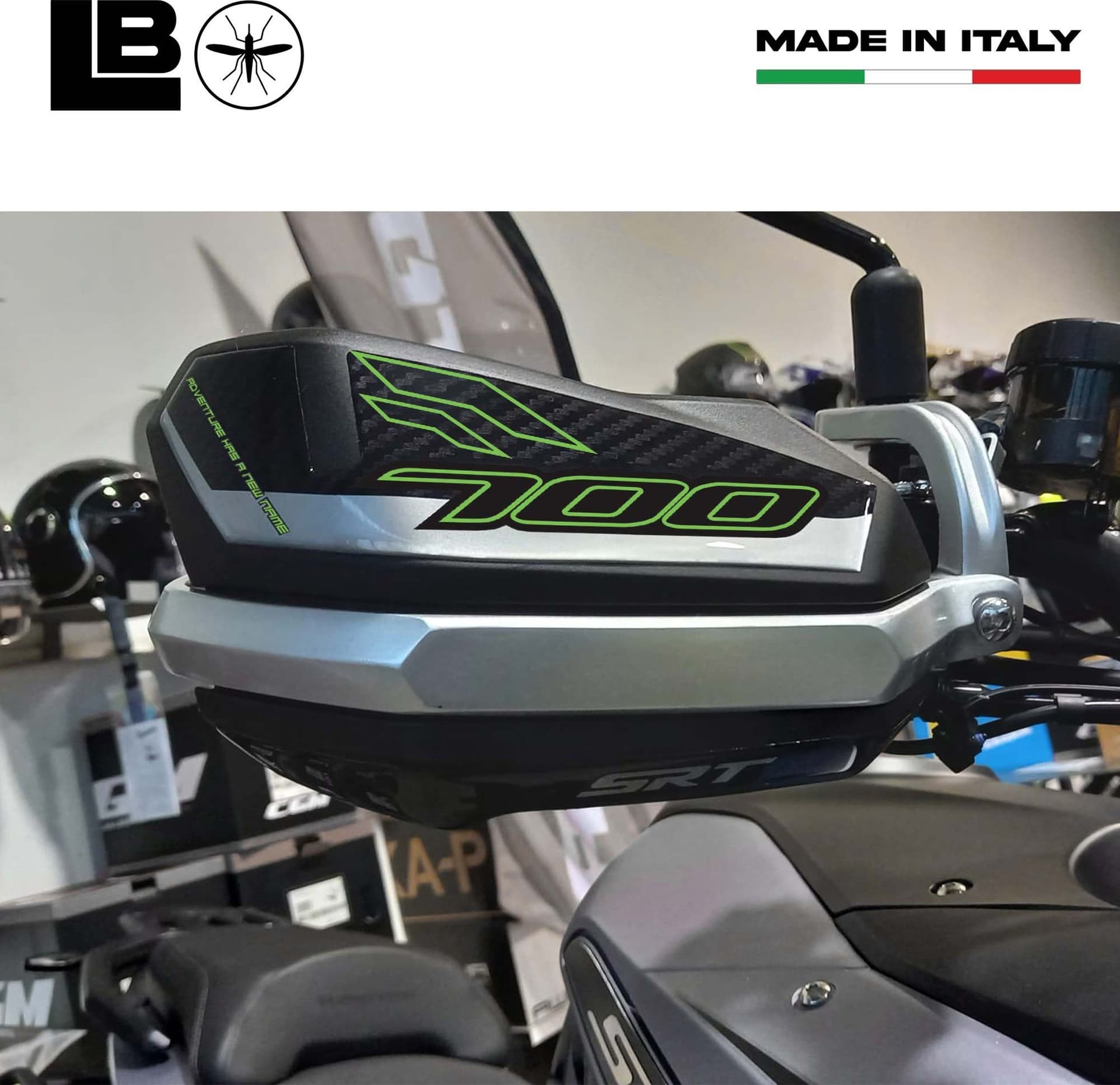 Adesivi resina 3D Protezione Paramani moto compatibile con QJ Motor SRT 700 - 9