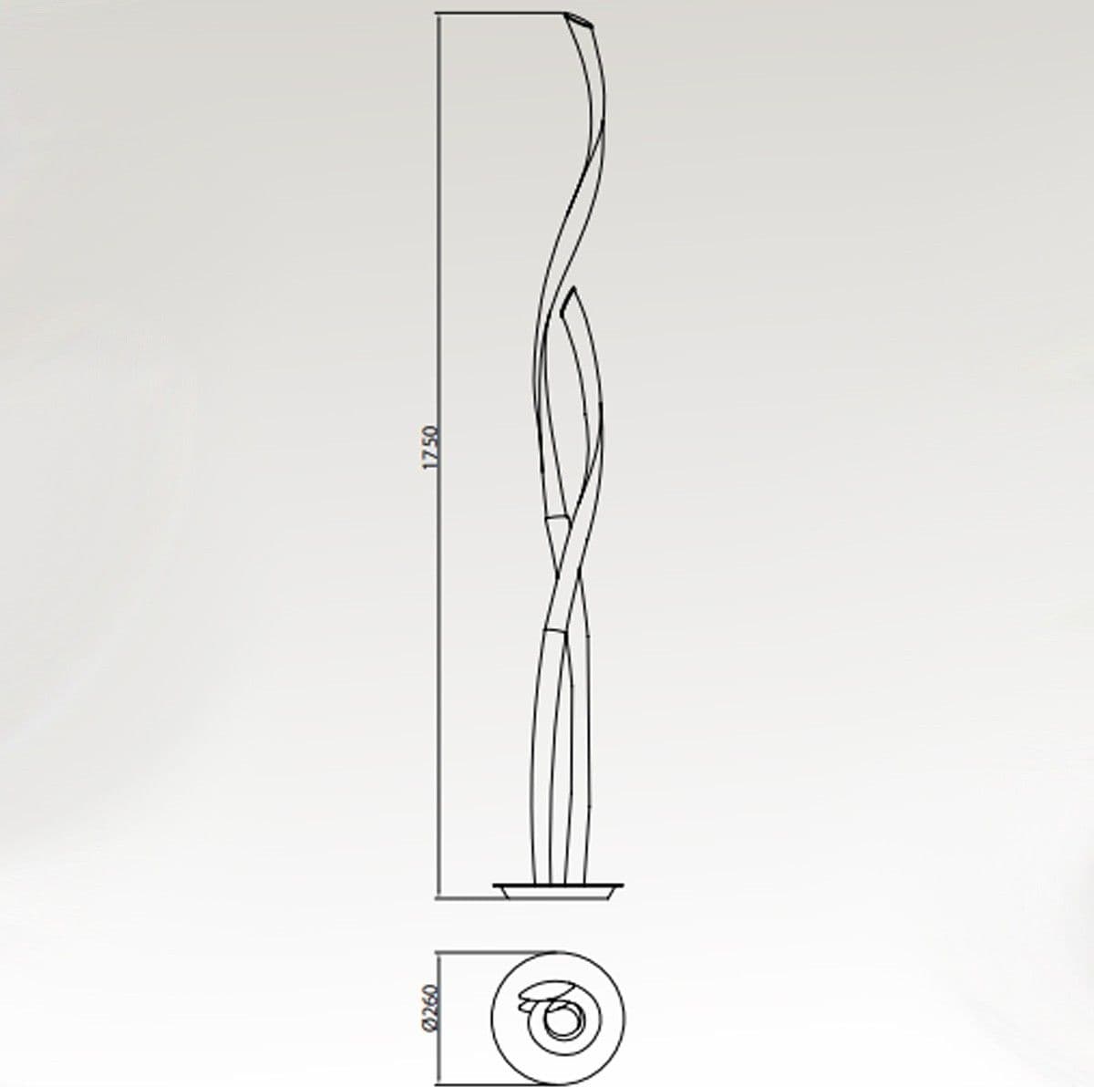 Piantana moderna Mantra ARMONIA 6730 LED acrilico lampada terra - 8