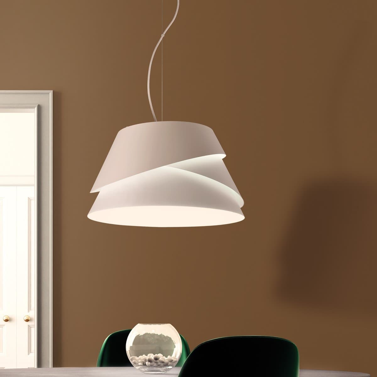 Sospensione moderna Mantra ALBORAN 5860 E27 LED 52CM alluminio calata multiluce interno - 4