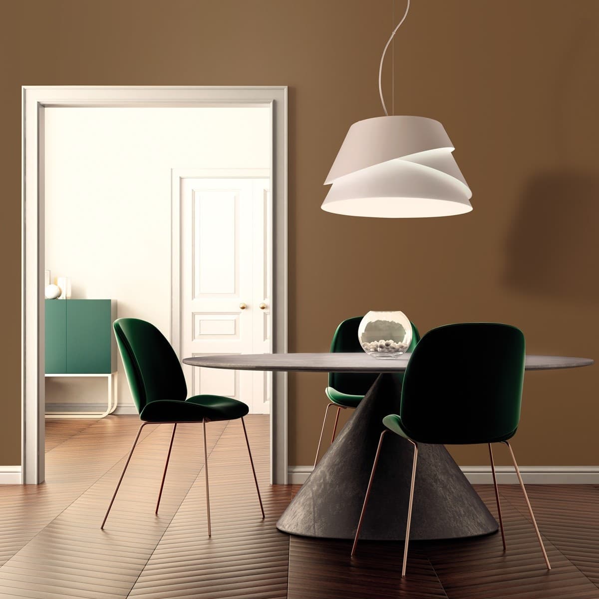 Sospensione moderna Mantra ALBORAN 5860 E27 LED 52CM alluminio calata multiluce interno - 5