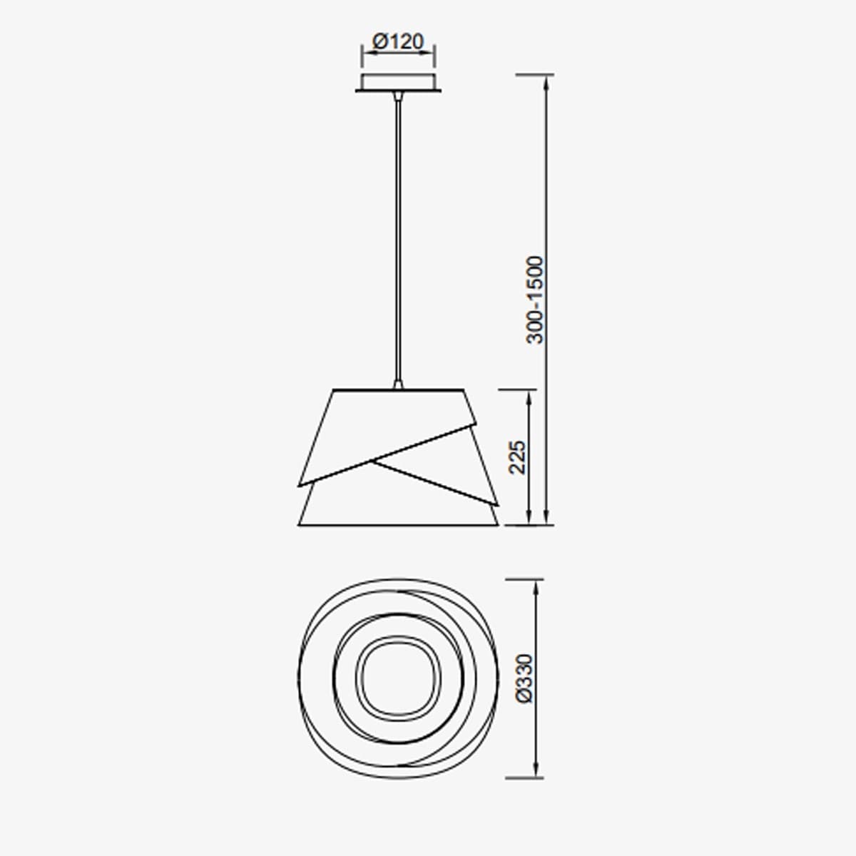 Sospensione moderna Mantra ALBORAN 5862 E27 LED 33CM alluminio calata interno - 6