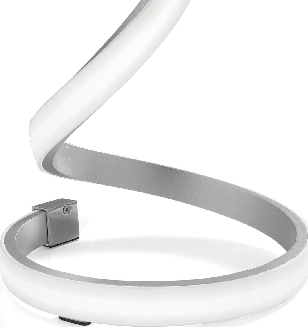 Abat-jour moderna Mantra NUR 4986 15W LED 1200Lm 3000°K 28H silver chrome lampada tavolo alluminio interno - 4
