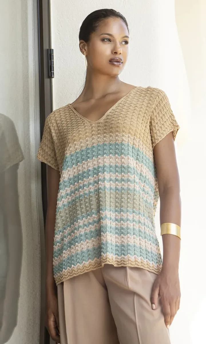 Blusa in lurex chevron | AGGEL - 1