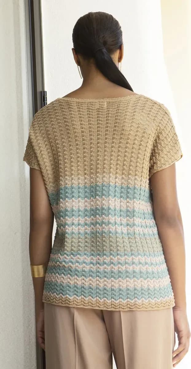 Blusa in lurex chevron | AGGEL - 2