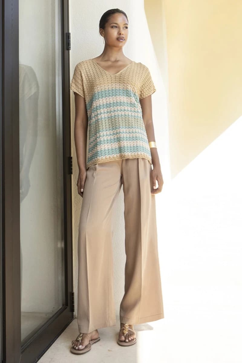 Blusa in lurex chevron | AGGEL - 4