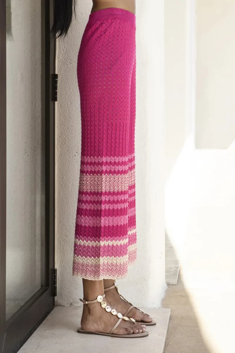 Pantaloni capri in lurex chevron | AGGEL - 3