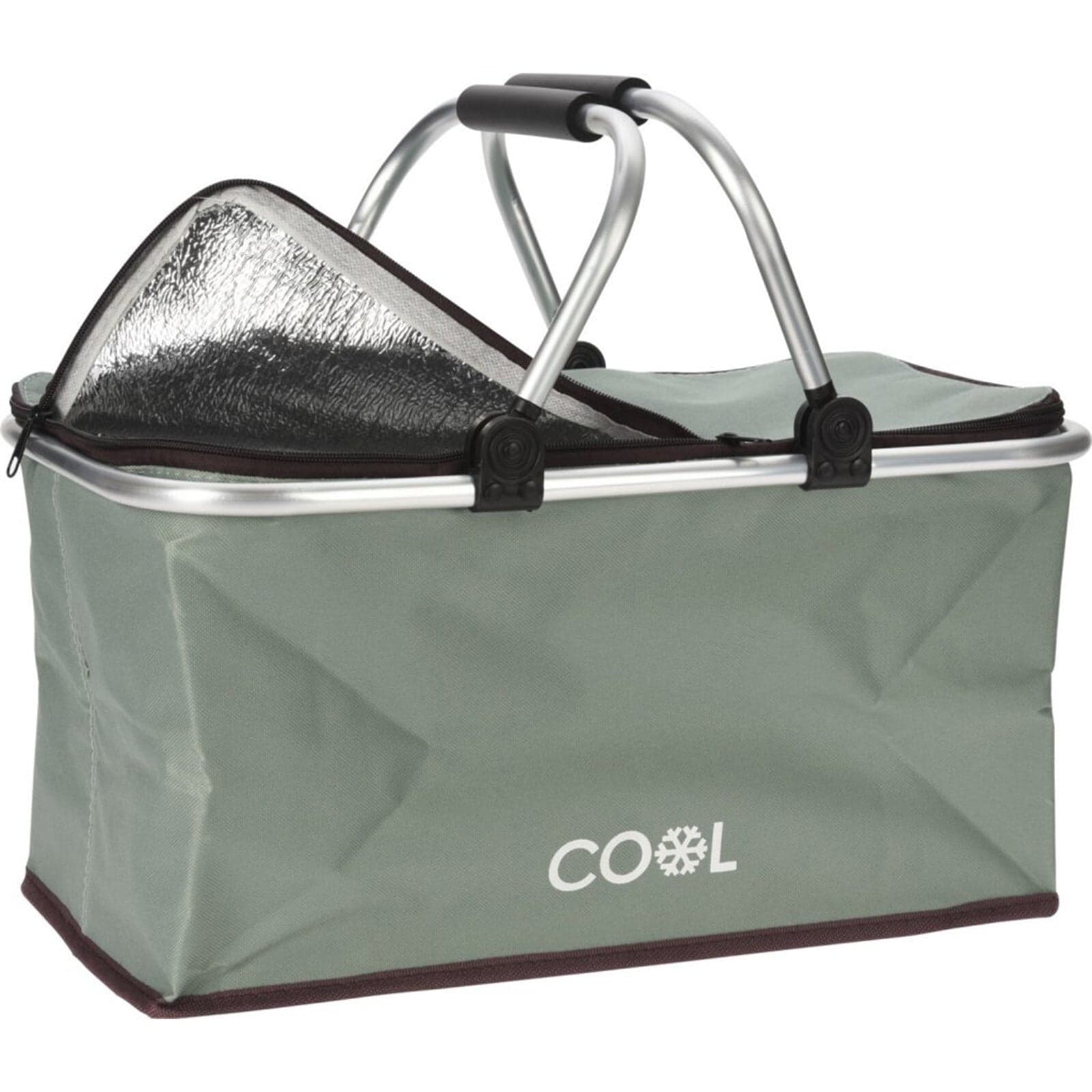 Borsa Frigo pieghevole con maniglie in alluminio da mare e campeggio 35 lt - 7