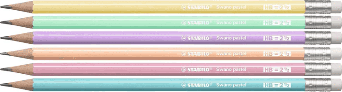 STABILO Swano- Matita in grafite HB, 72 pezzi, colori assortiti - 3