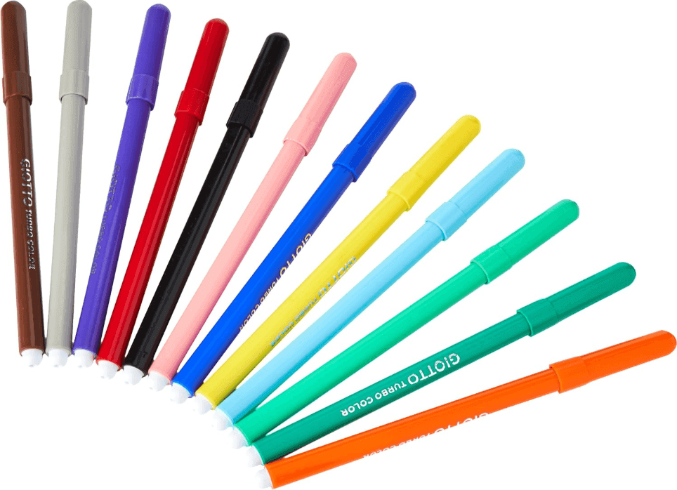 Giotto - Pennarelli punta fine 2,8 mm - Turbo Giotto - Schoolpack - assortiti - conf. 144 (523800) - 2