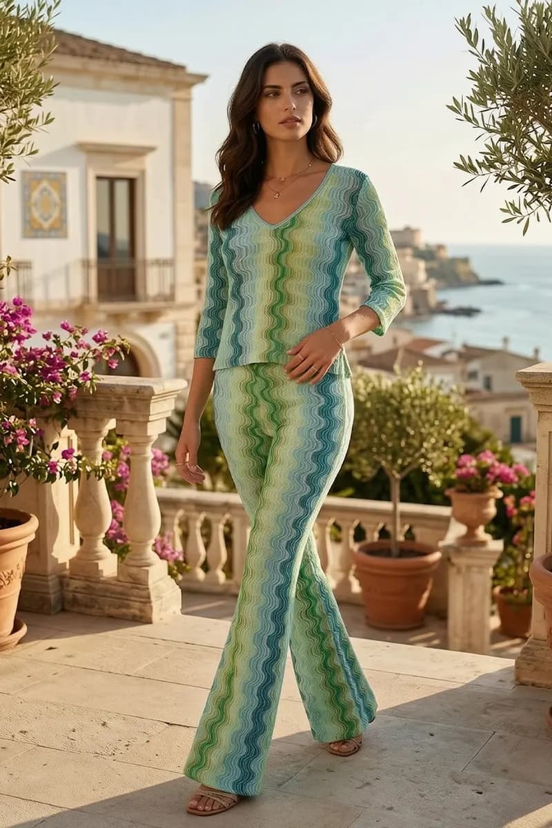 Maglia manica 3/4 Rachel fantasia lurex | PHO Firenze - 3