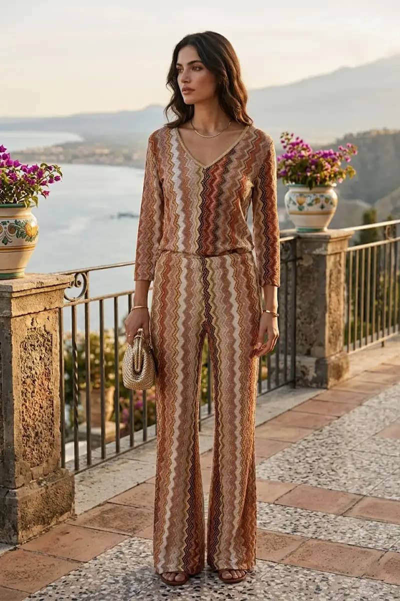 Maglia manica 3/4 Rachel fantasia lurex | PHO Firenze - 8
