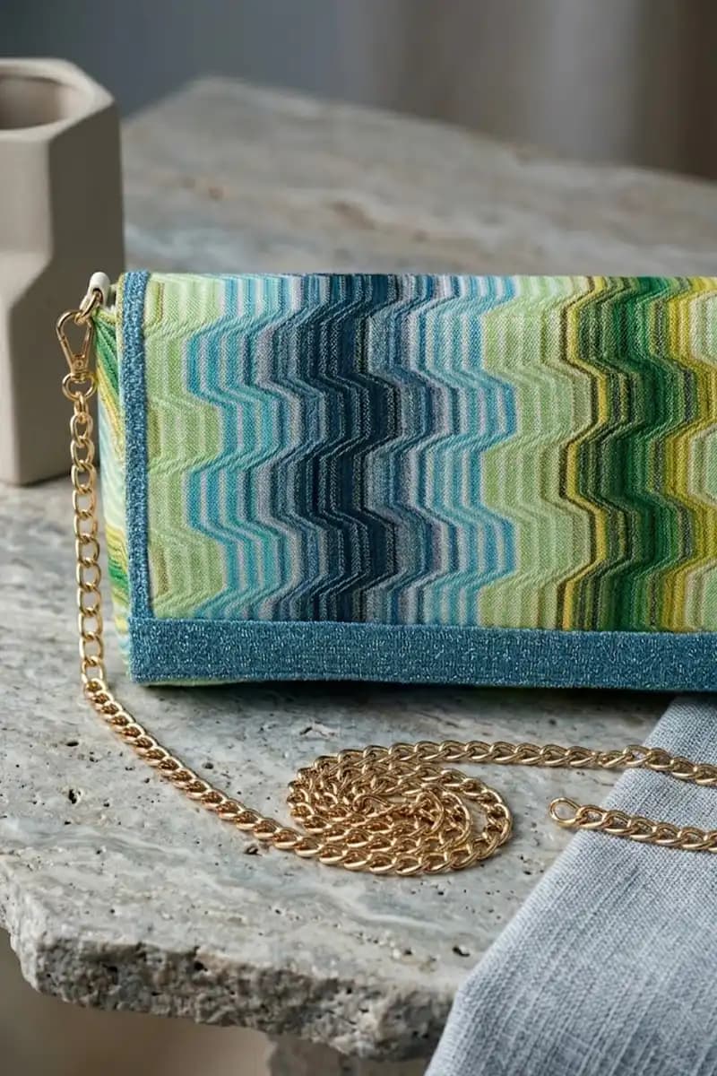Pochette elegante fantasia con patta e tracolla | PHO Firenze - 4