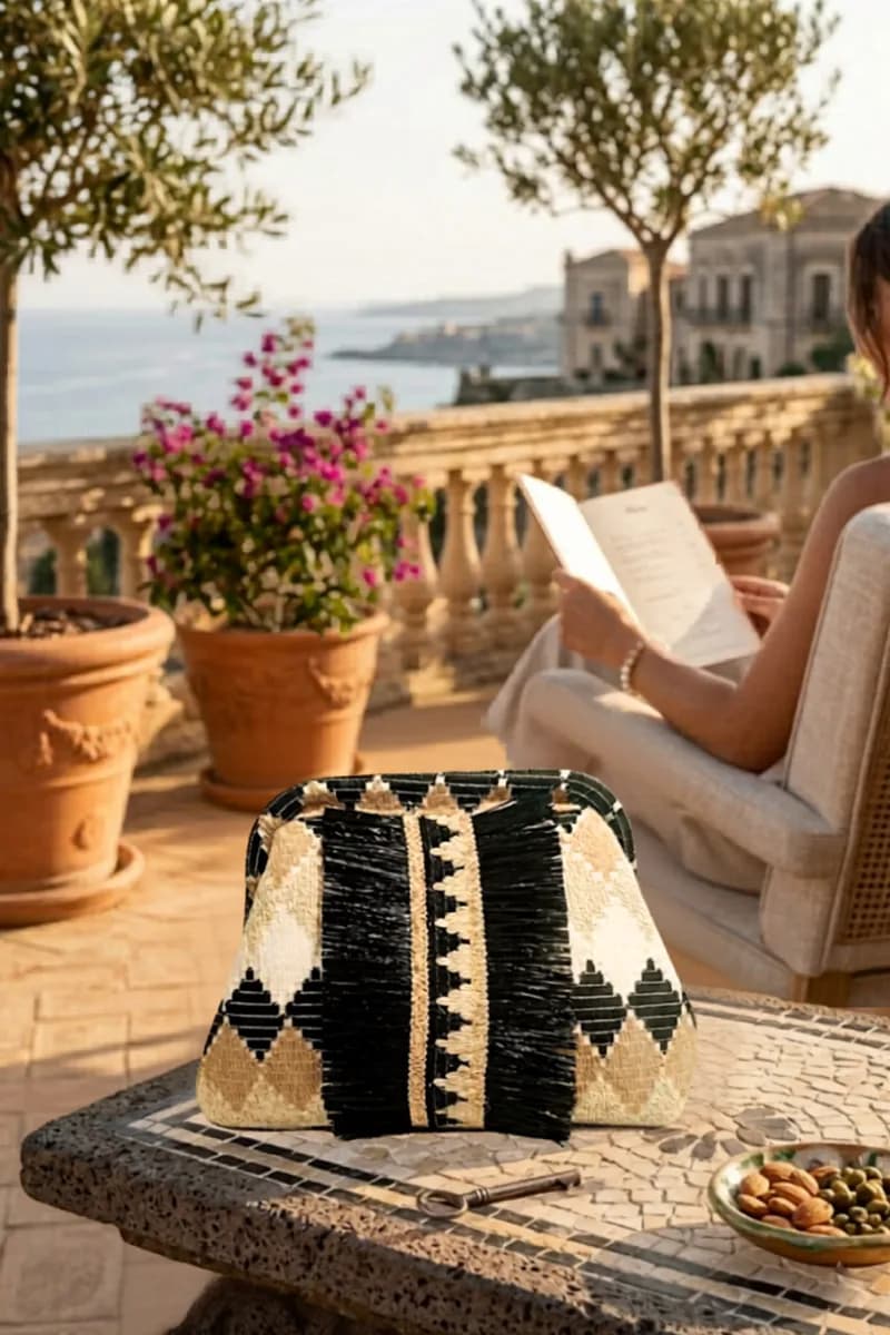 Pochette fantasia con frange e chiusura a scatto | PHO Firenze - 4