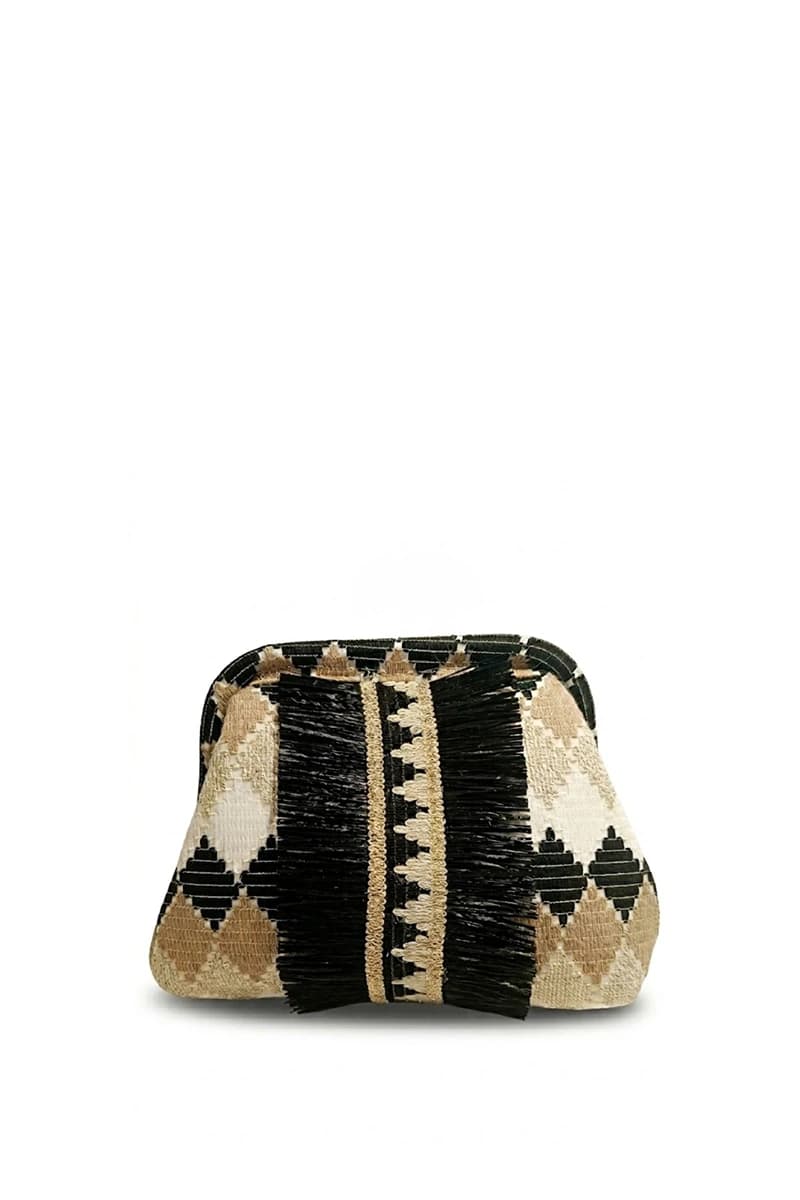 Pochette fantasia con frange e chiusura a scatto | PHO Firenze - 5