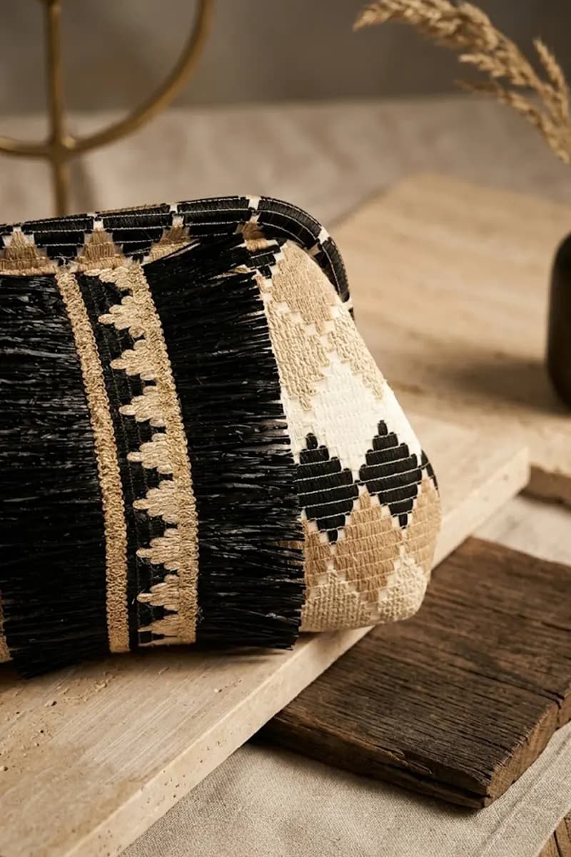 Pochette fantasia con frange e chiusura a scatto | PHO Firenze - 6