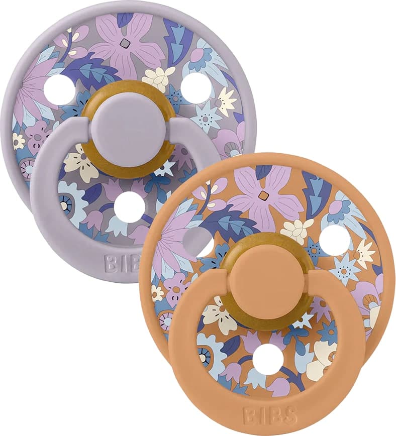 Ciuccio in lattice Bibs x Liberty Colour June Blossom 2 pz Taglia 2 – Mix di Zucca