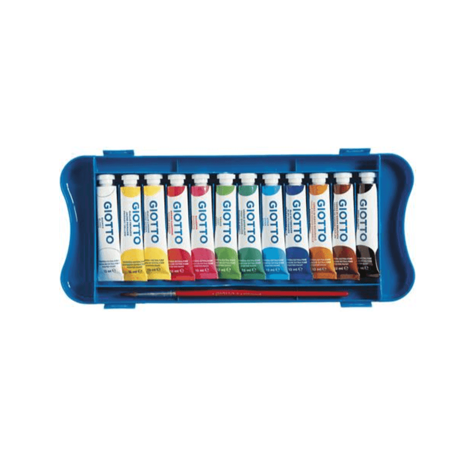 Giotto - Tempera Extra Fine tubetti 12 Colori - 12 ml con pennello (F30410000) - 2