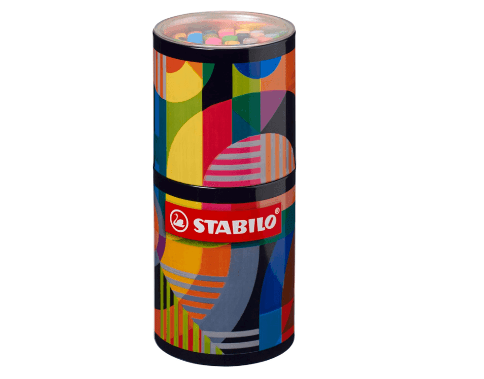 Stabilo - fineliner pen 68 barattolo in metallo arty da scrivania 45 colori (68/45-2-20) - 2